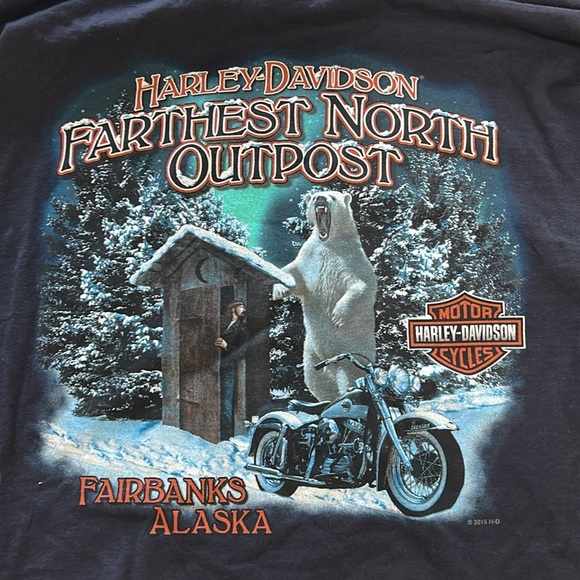 Vintage Harley Davidson Alaska Long Sleeve Shirt - Picture 4 of 5